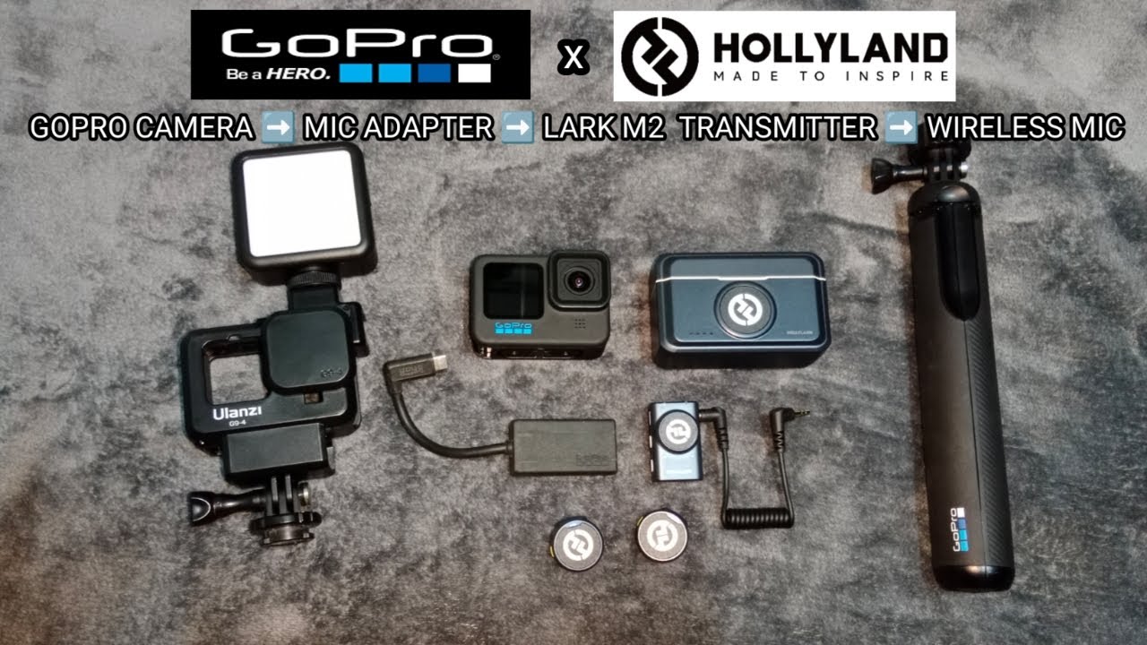 Hollyland Lark M2 Wireless Mic connect to GoPro camera | GoPro mic adapter v.s. GoPro Media Mod
