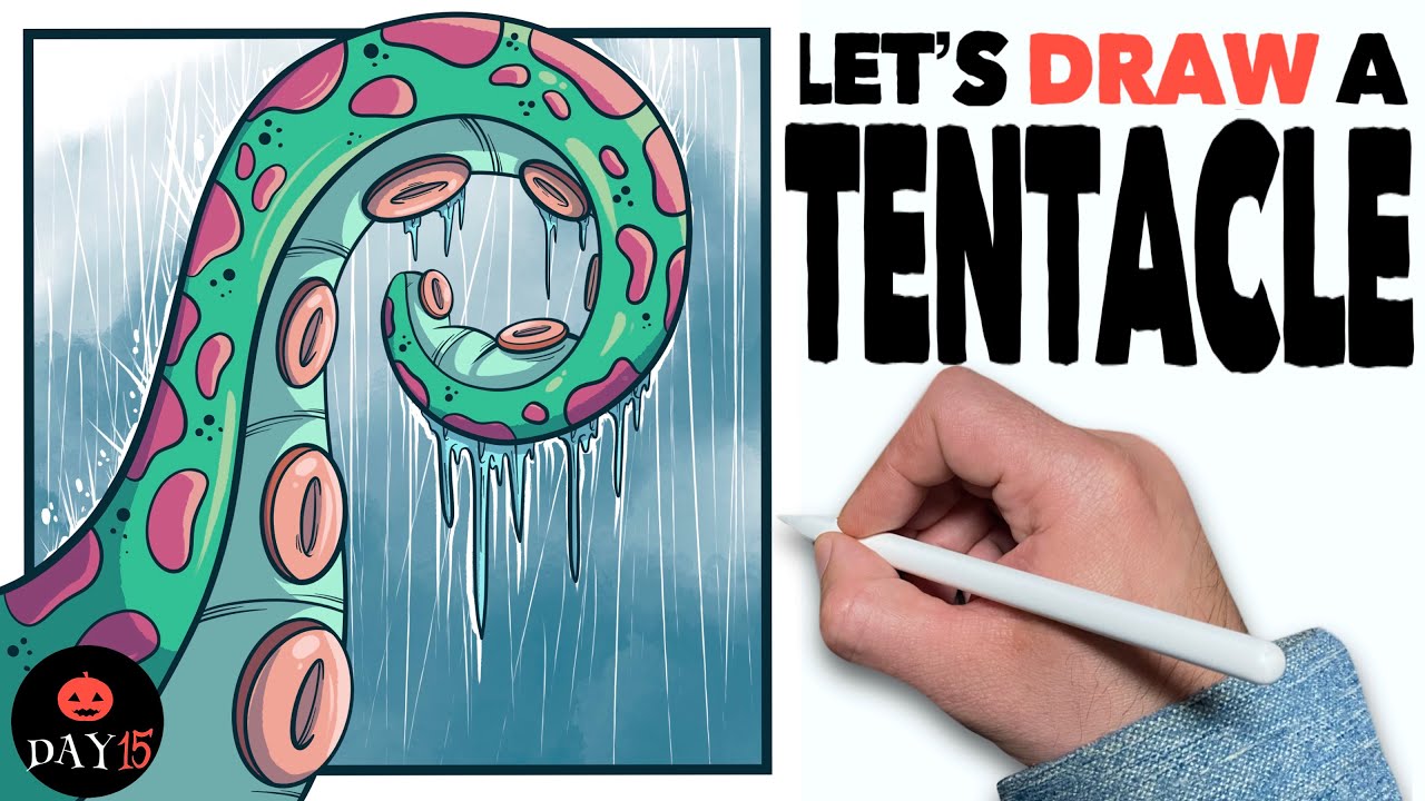 How To Draw a Tentacle: 31 Days of Halloween- DAY 15!