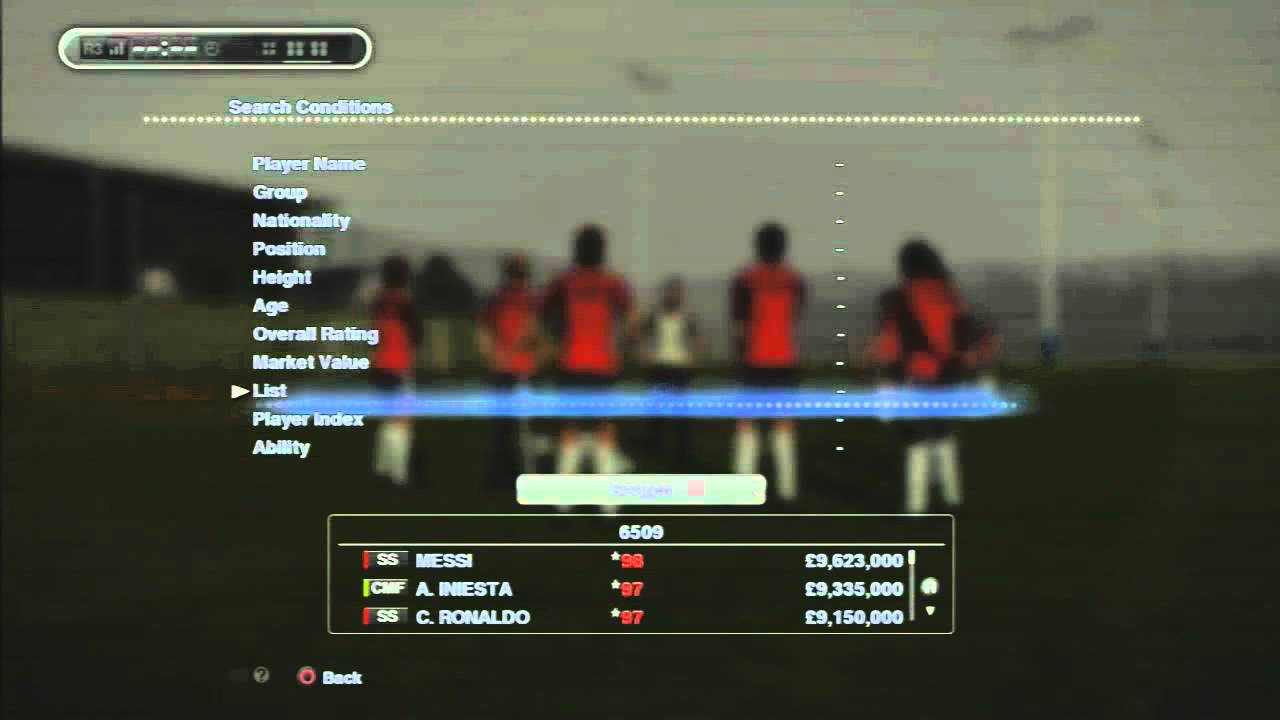 PES 2013 - Master League Transfer System