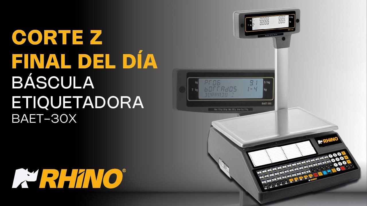 B&aacute;scula Etiquetadora BAET-30X | Tutorial Corte Z, Corte Final del D&iacute;a | RHINO