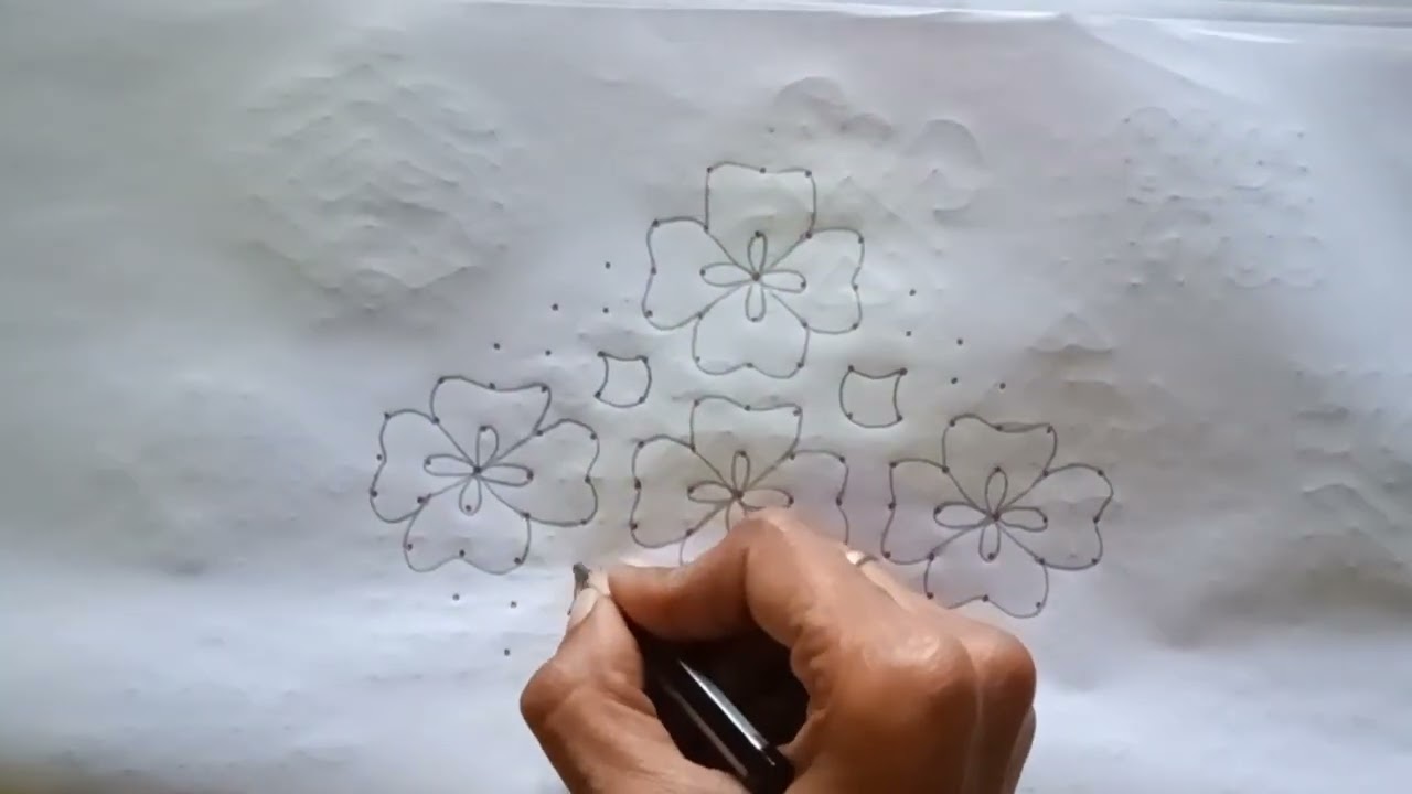 Daily morning  rangoli 😊🌷15*3*3 DOTS muggu 😊🌷 #muggulu #simplemuggulu #easymuggulu #rangoli #kolam