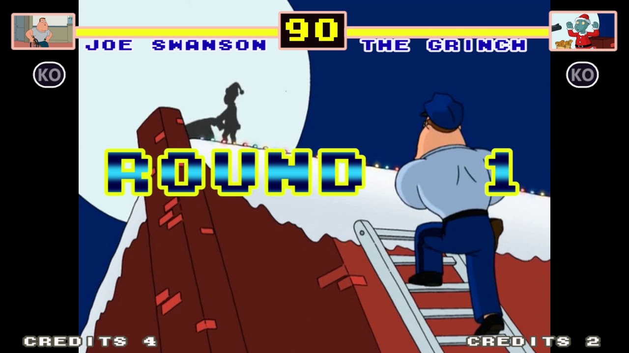 The Grinch vs Joe with Healthbars | Family Guy (1999)