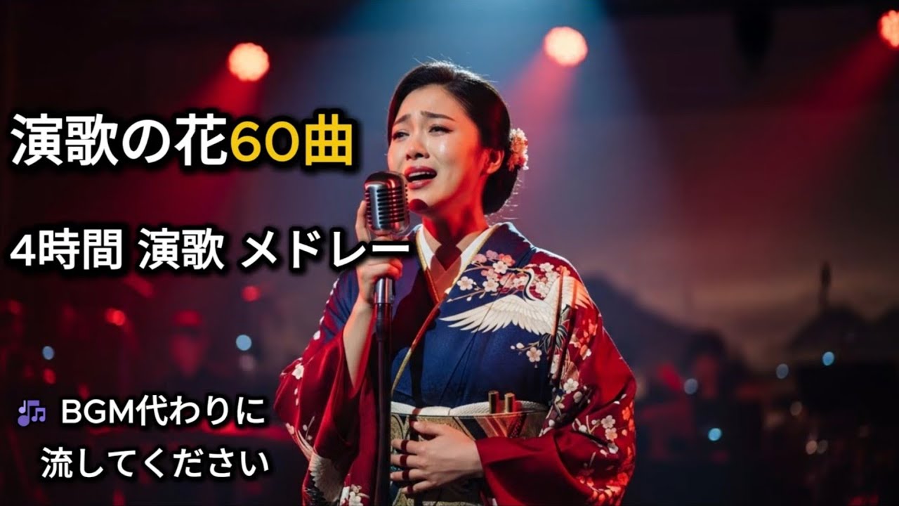 涙を誘う女性演歌｜名曲60選 4時間メドレー