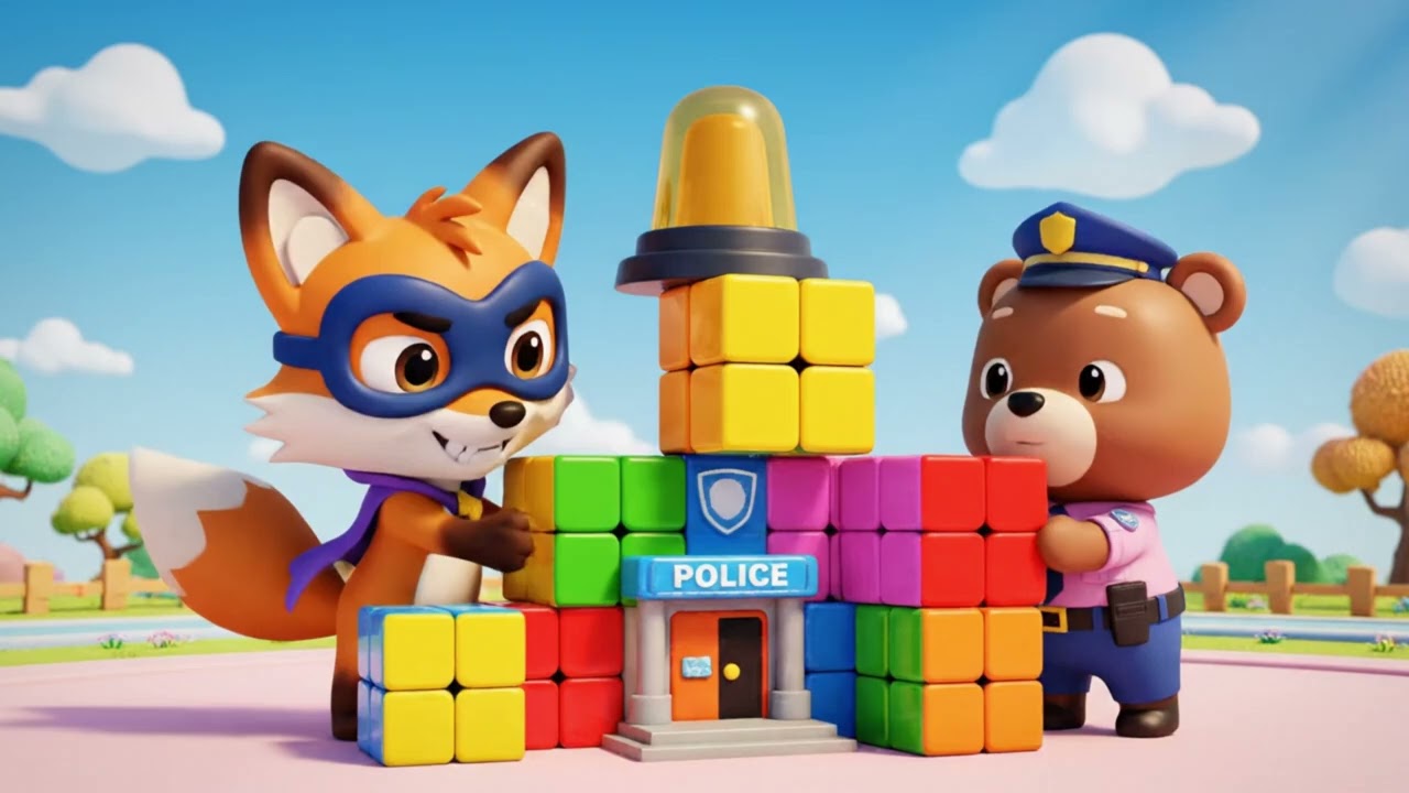 Police Car Song with Siren Sounds 🚨 | Kids Nursery Rhymes