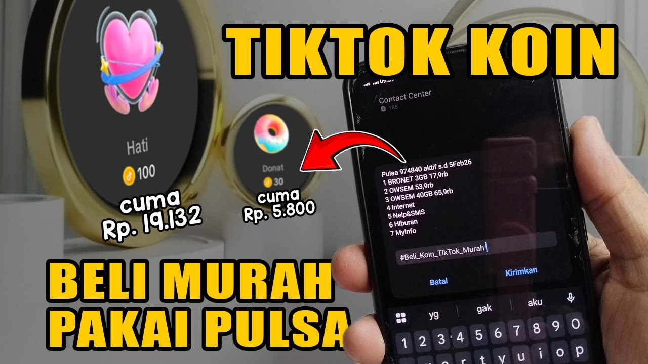 Cara Top Up/Beli Koin Tiktok Pakai Pulsa Harga Murah | BKD tutorials Beli Gift Tiktok Murah Via Web
