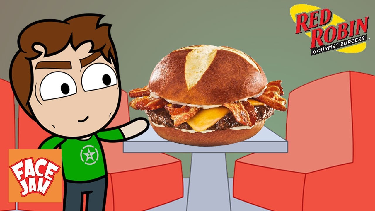 Red Robin Pretzel Bacon Beer-Cheese Burger | Face Jam