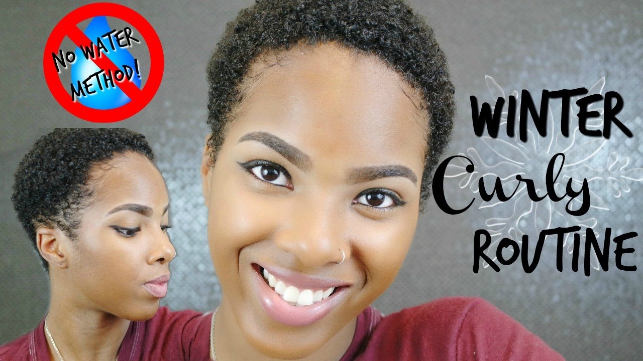 TWA WINTER CURLY ROUTINE | NO WATER METHOD