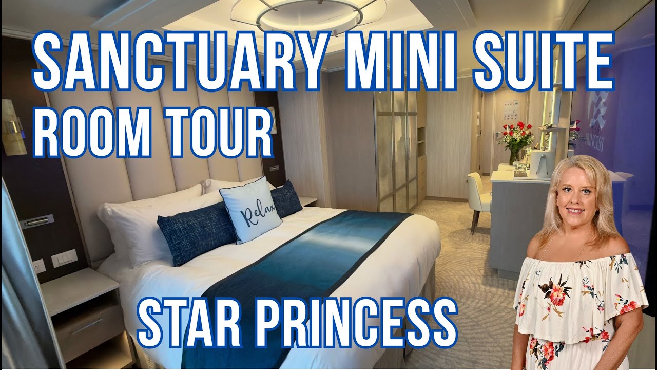 Обзор мини-люкса Sanctuary на борту Star Princess (каюта 15451) | Балкон, кладовая и ванная комната