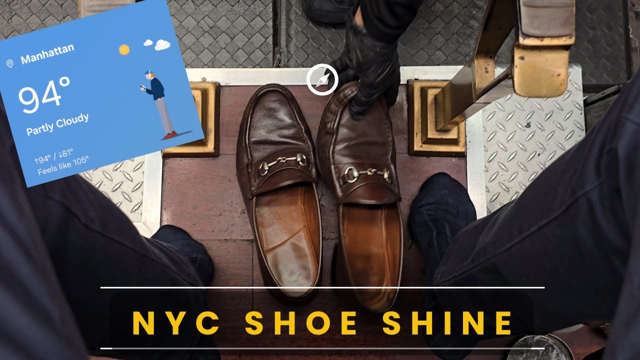 Heat-Wave Shoe Shine! | NYC Shoe Shine