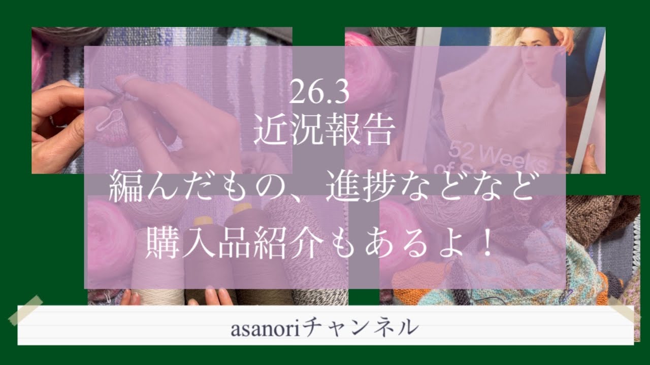 26.3 近況報告 編んだもの、進捗など購入品紹介もあるよ！