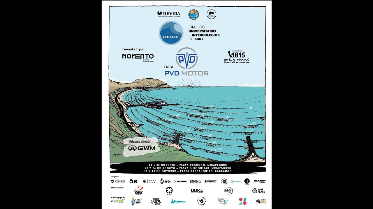 CIRCUITO UNIVERSITARIO E INTERCOLEGIOS DE SURF - COPA PVD MOTOR // 2DA FECHA -PUNTA ROQUITAS - DÍA 1
