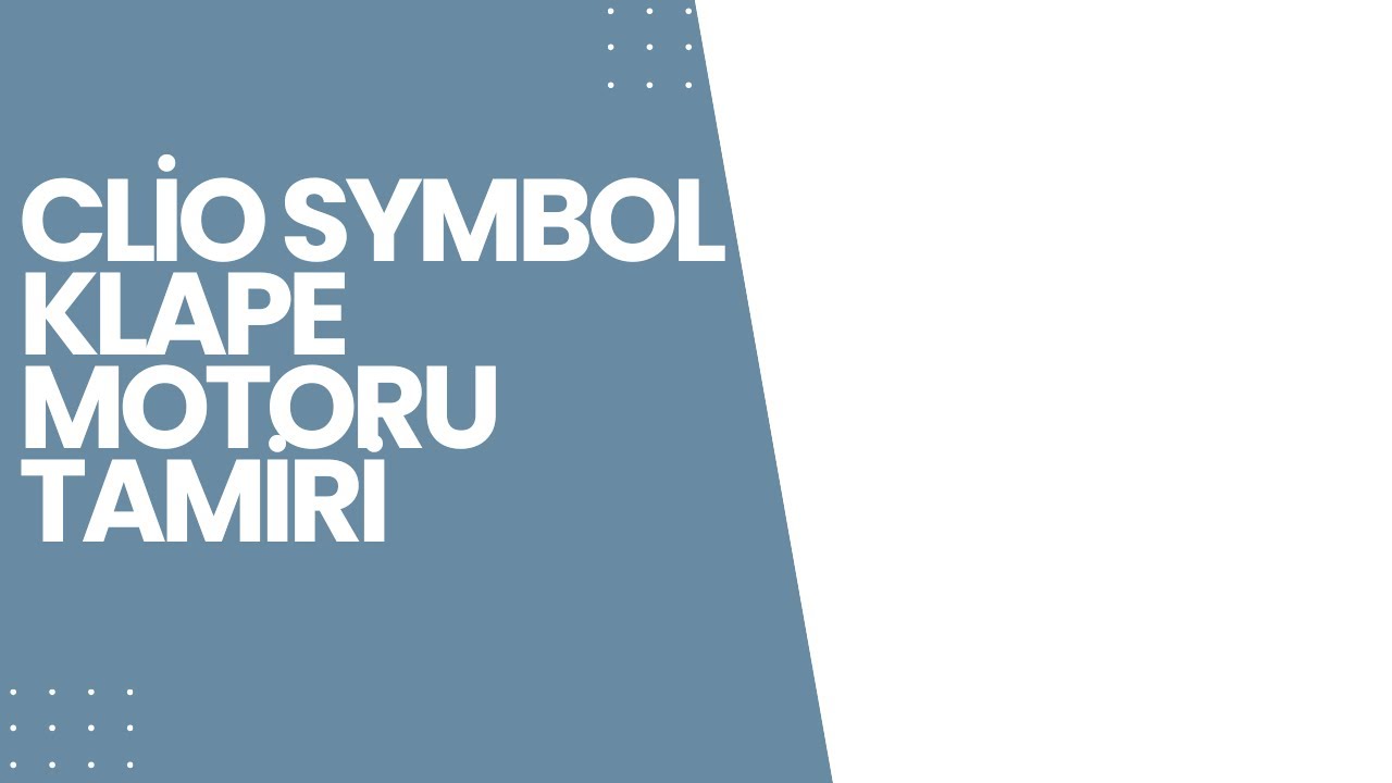 Renault symbol  Klape motoru dişlisi arızası Renault symbol ( heater temperature direction problem )