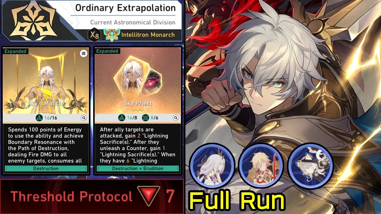 Phainon Counter Attack with Destruction Path & Sky Priest Full Run | DU Protean Hero Protocol 7