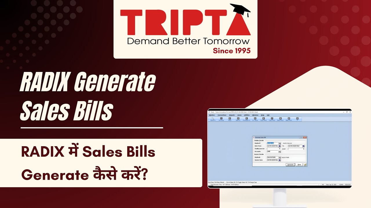 RADIX Generate Sales Bills