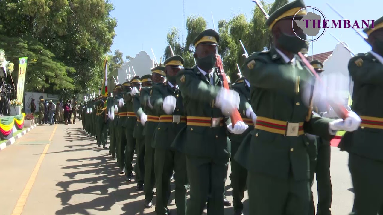 Zimbabwe Independence Celebration 2021 - A goat marches with the Zimbabwe National Army band