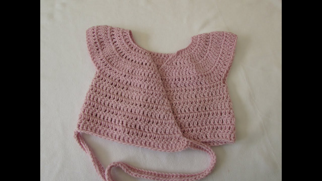 VERY EASY crochet baby / little girl's ballet cardigan tutorial