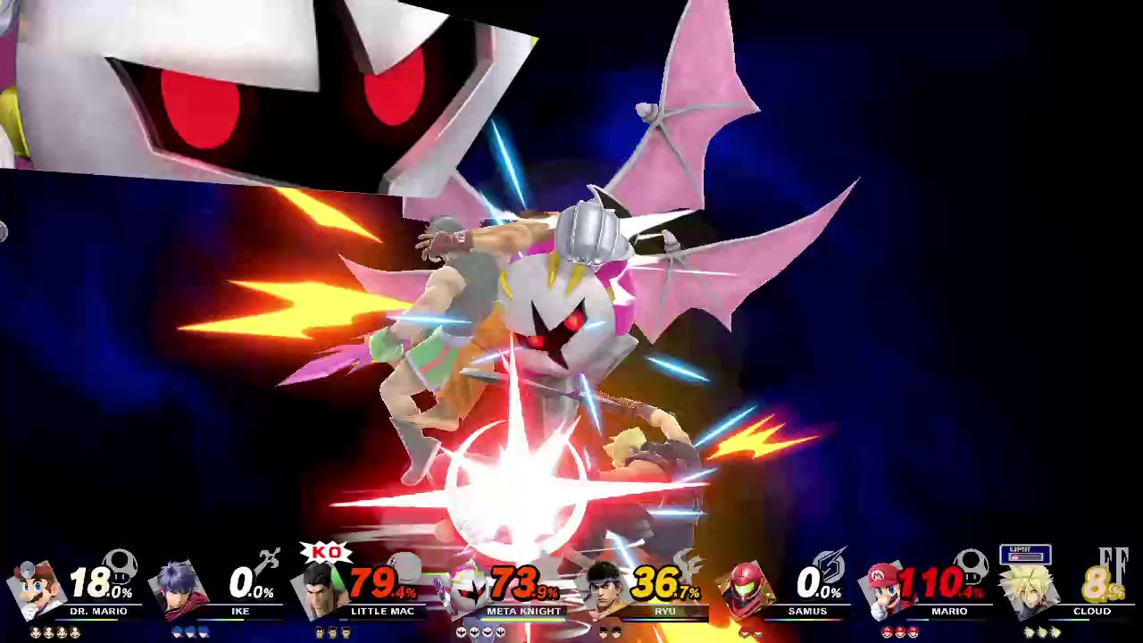 Super Smash Bros Ultimate 8 Player CPU Battle on Pictochat 2