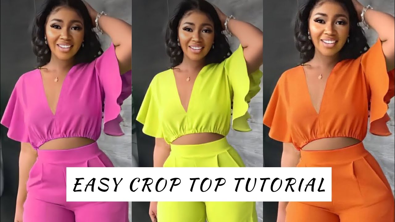 How To Make A Crop Top From Scratch. Very Easy and Quick Crop Top Tutorial Beginner Friendly.