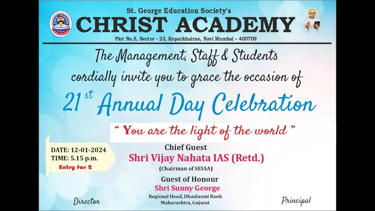 CHRIST ACADEMY 21ST ANNUAL DAY CELEBRATIONS