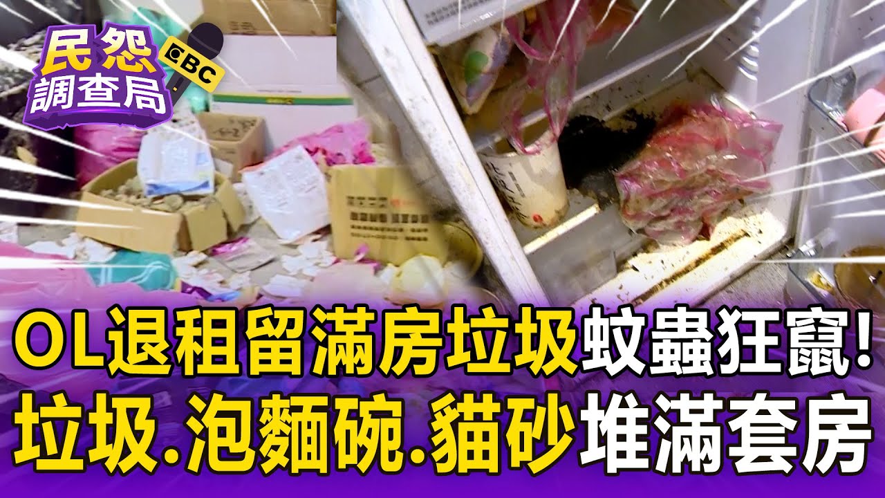 OL退租「留滿房垃圾」蚊蟲狂竄！泡麵碗、貓砂堆滿套房 房東怒：租金、電費都沒繳！【民怨調查局】