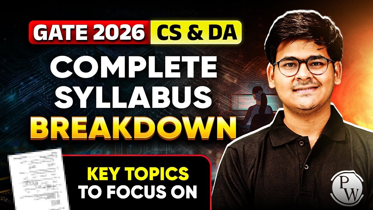 GATE 2026 CS & DA – Complete Syllabus Breakdown & Key Topics!