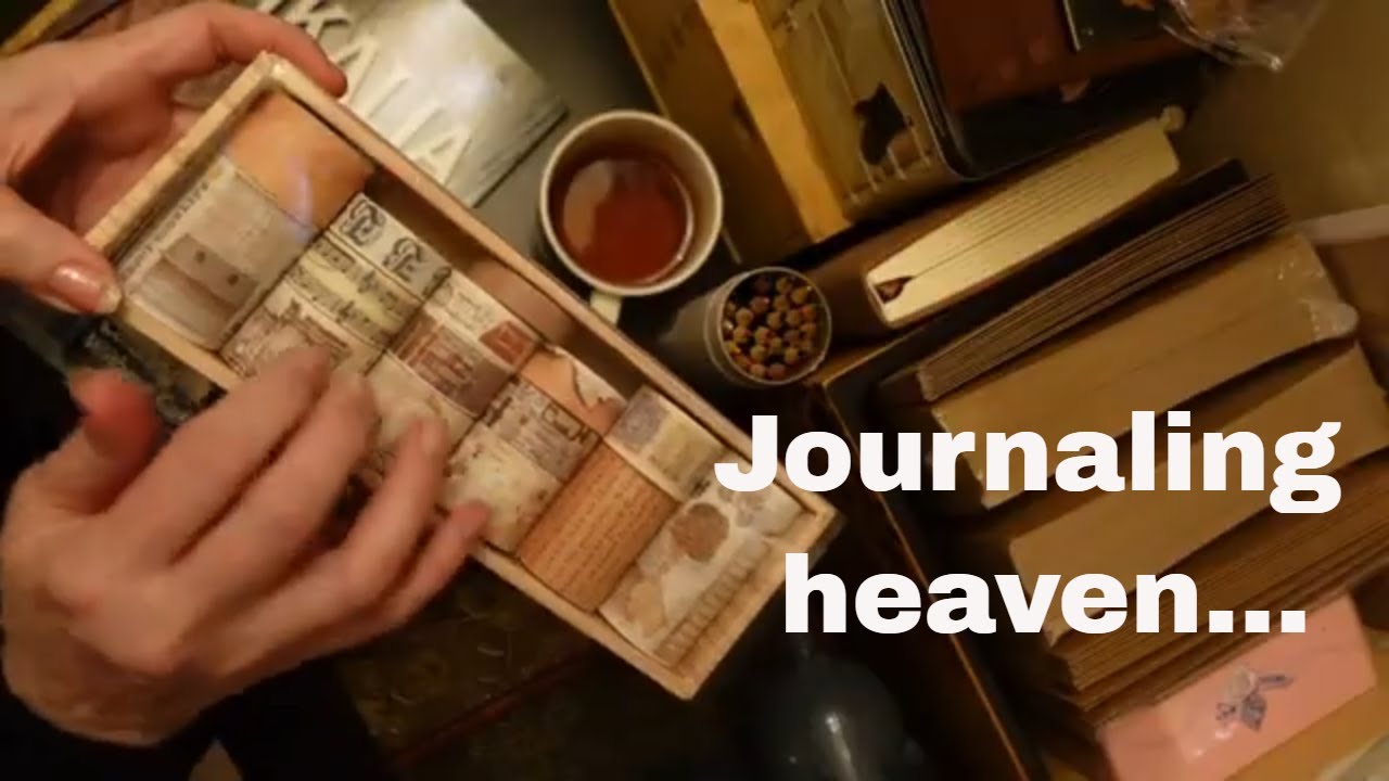 Cosy creative corner~ ASMR show & tell ~paper/stickers/journals/pens & joy