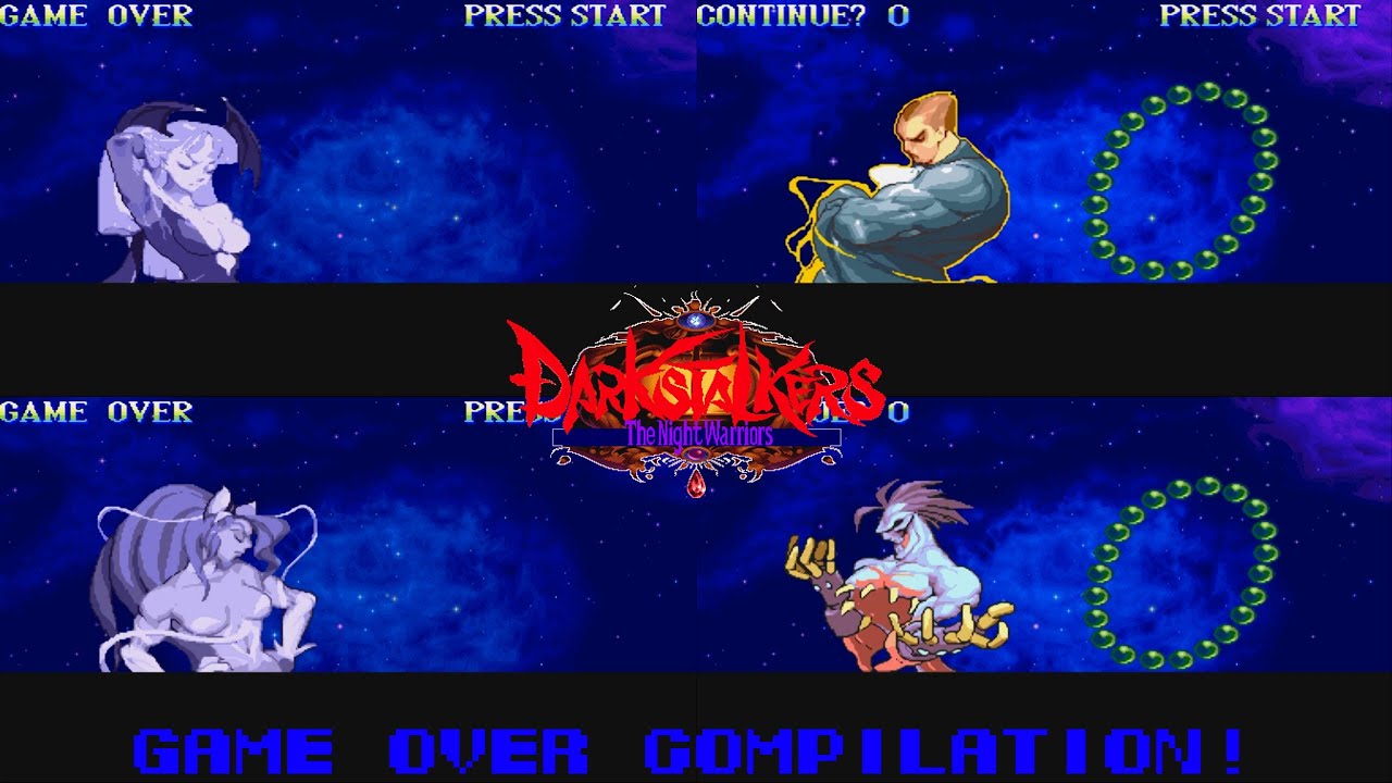 Game Over: Darkstalkers: The Night Warriors (Arcade) Compilation!