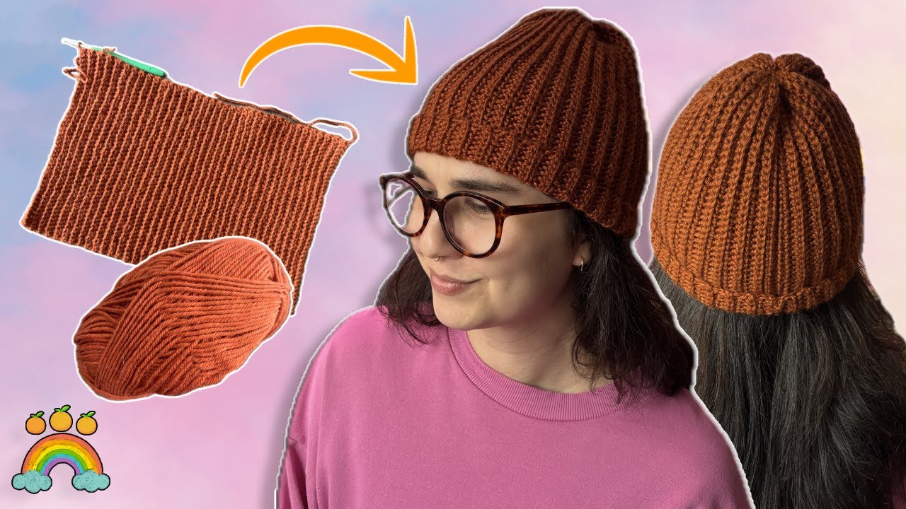 Crocheting this cute and easy beanie in one day with one yarn skein | crochet project vlog