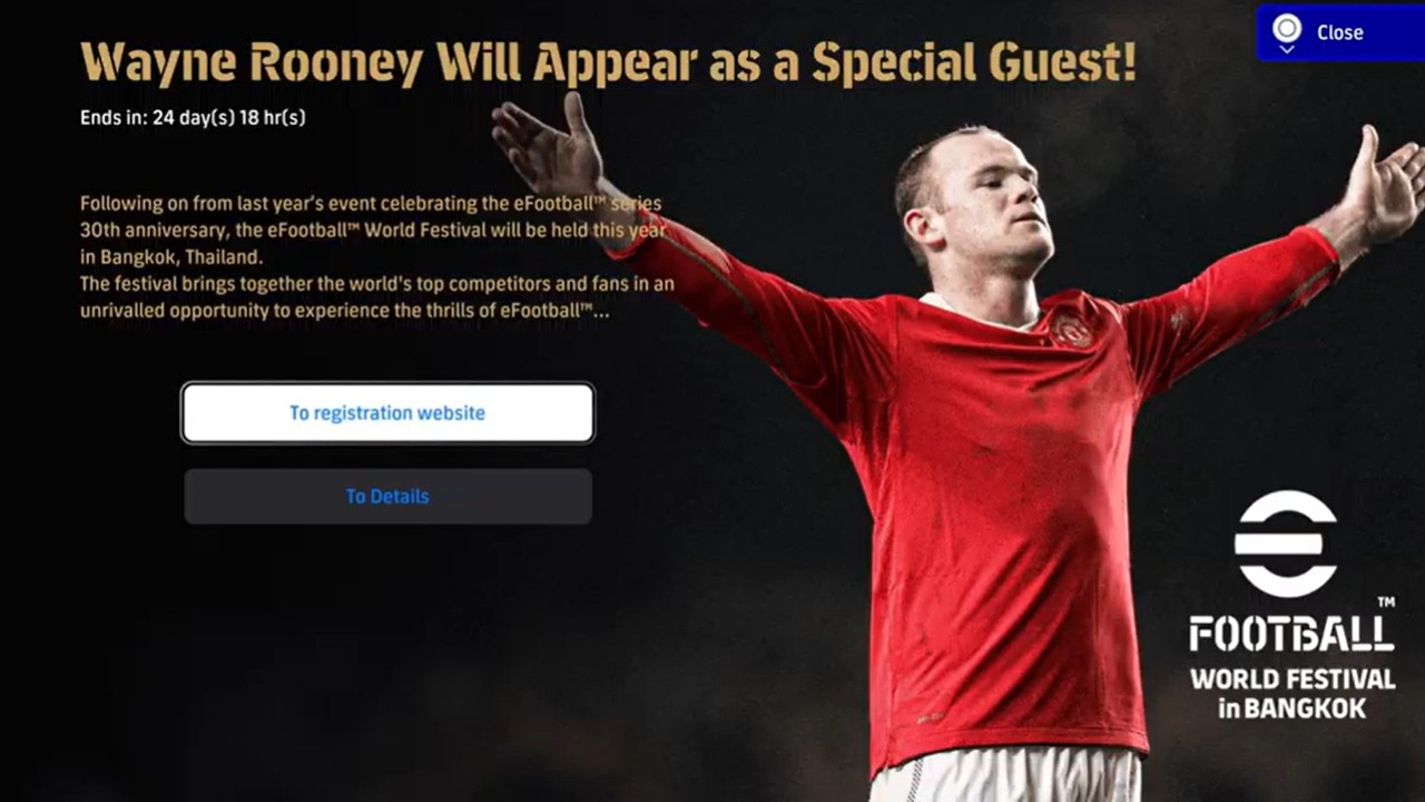 🔴 eFootball 2026 - WAYNE ROONEY SPECIAL GUEST! WORLD FESTIVAL IN BANGKOK! 07/26/2026! 🇹🇭
