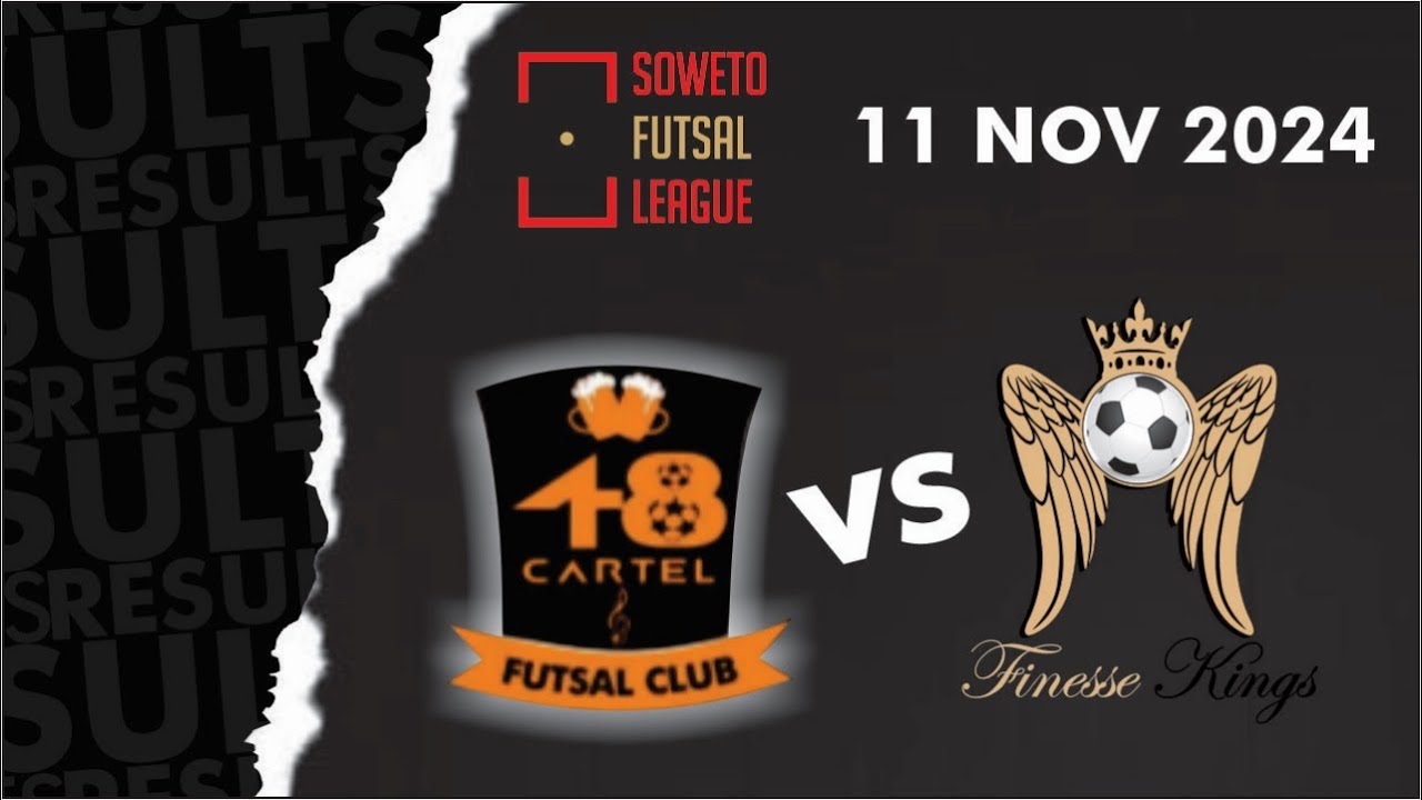 Second Half: 48 Cartel FC (Blue) vs Finesse Kings (Gold/Black)