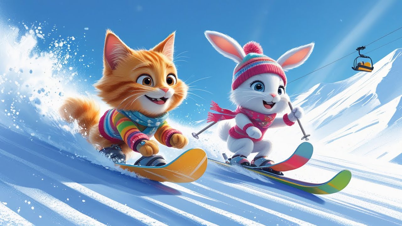 🌞🎄Зимові пісеньки для дітей!  ⛷ Лижі, санчата, борд 🏂 Про Зайчика, про Мурчика, про Ціпу! 🐰