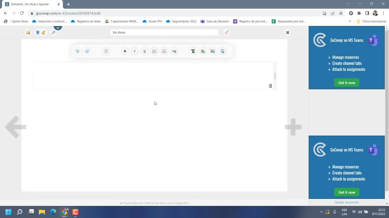 2. Creando apuntes en Goconqr
