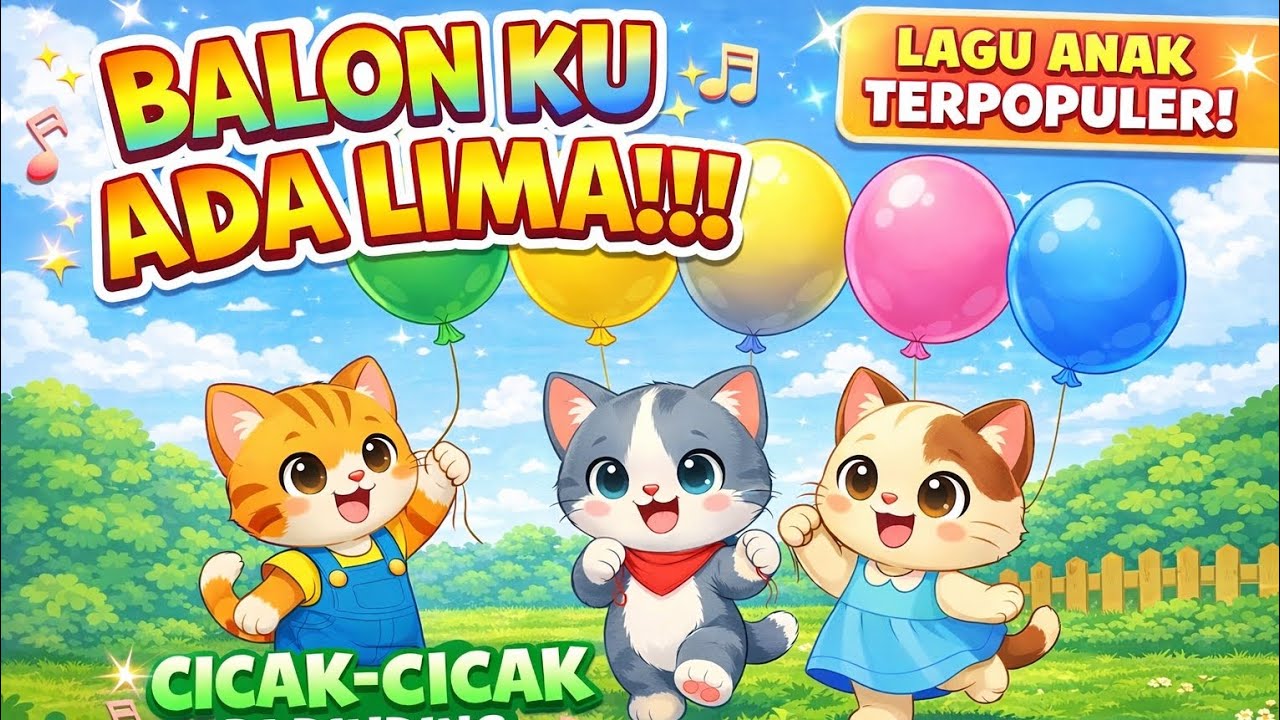 Balon Ku Ada Lima & Cicak-Cicak Di Dinding | Lagu Anak Indonesia Terpopuler