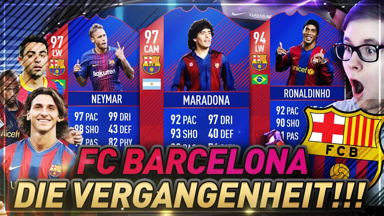 FC BARCELONA DIE VERGANGENHEIT OMG!! ⛔️😱🔥 FIFA 18 legendäre SPIELER ft ICONS 🔥 Ultimate Team