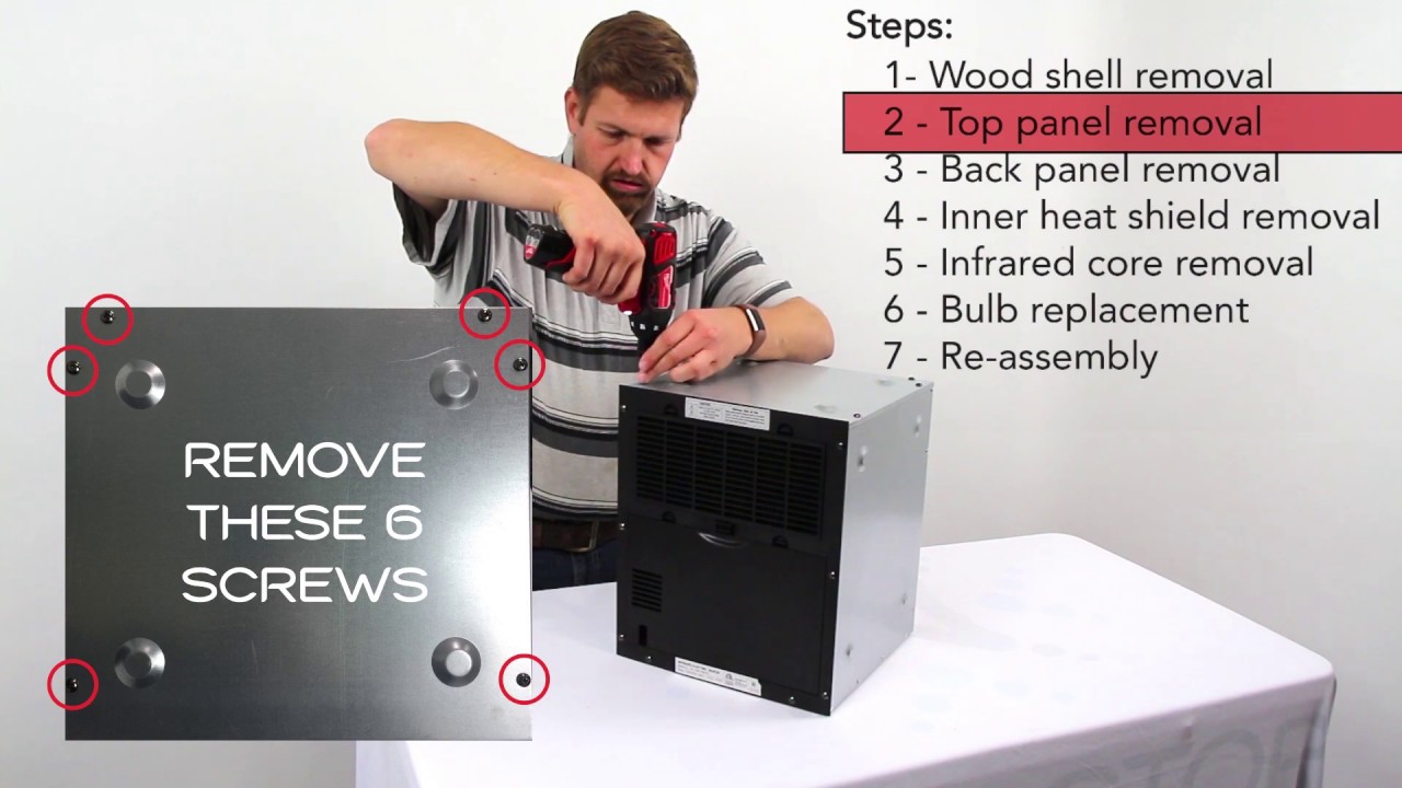 How to install Infrared bulbs - Heat Storm Cabinet Heaters - Replacement Infrared Bulb
