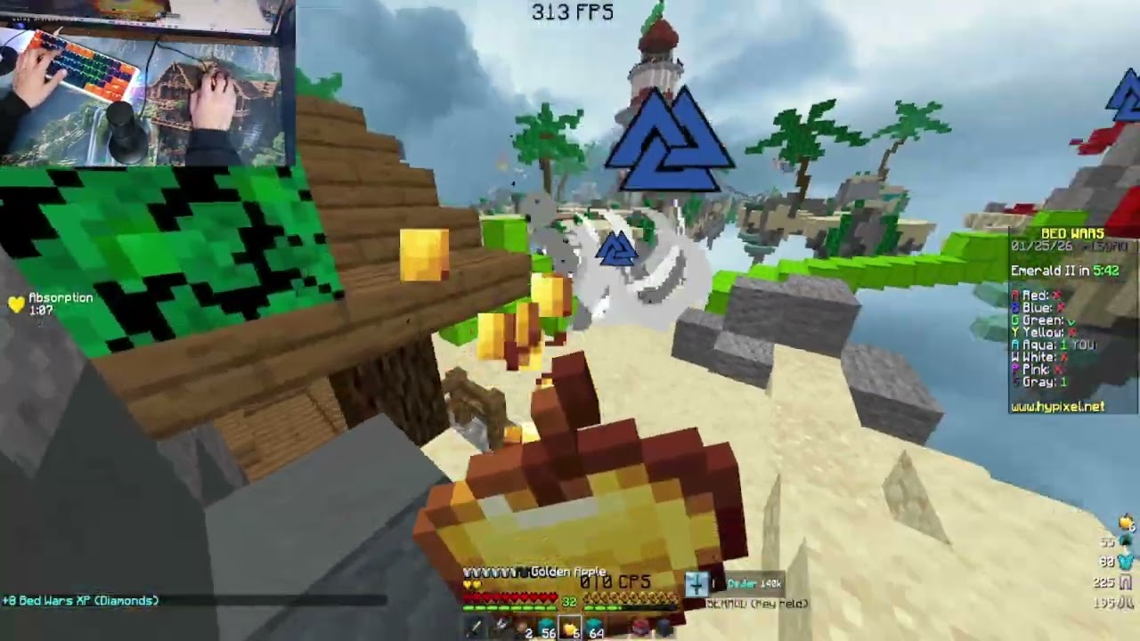 Hypixel Bedwars | keyboard and mouse sounds (ASMR)