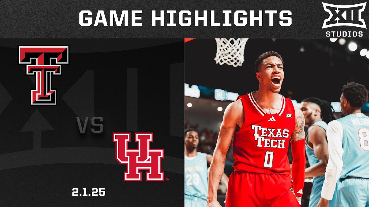 #22 Texas Tech vs. #6 Houston Game Highlights | 2024-25 Big 12 Men’s Basketball