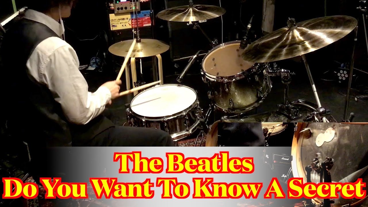 The Beatles - Do You Want To Know A Secret (Drums cover from fixed angle)
