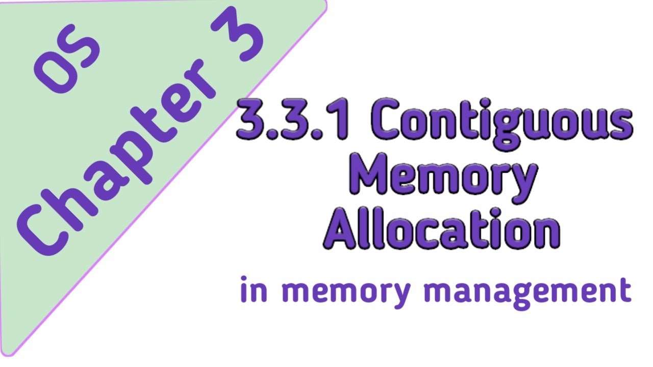 Contiguous memory allocation/contiguous memory allocation in memory management/operating system