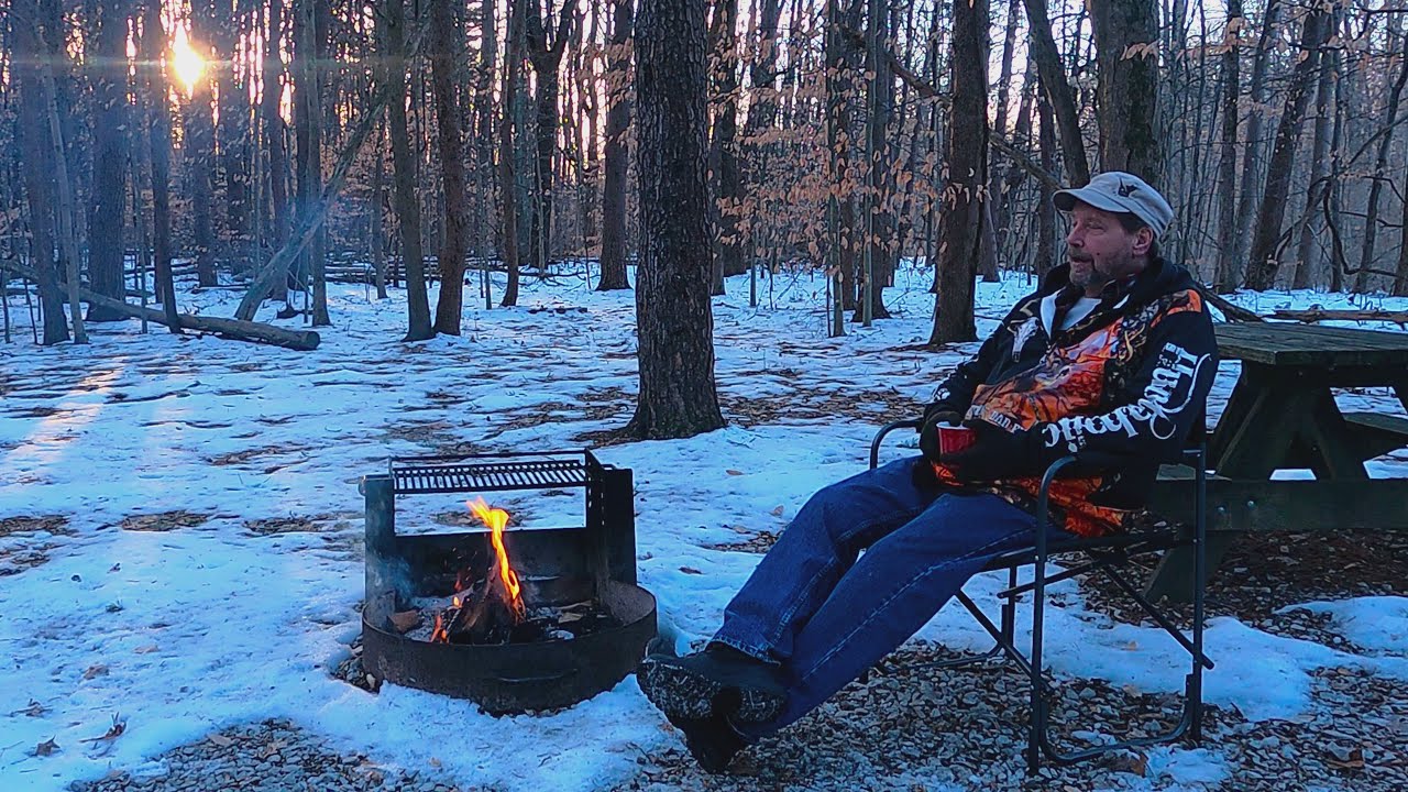 Winter Camping, Creamy Tomato Soup and Grilled Cheese: Solo Truck Camping