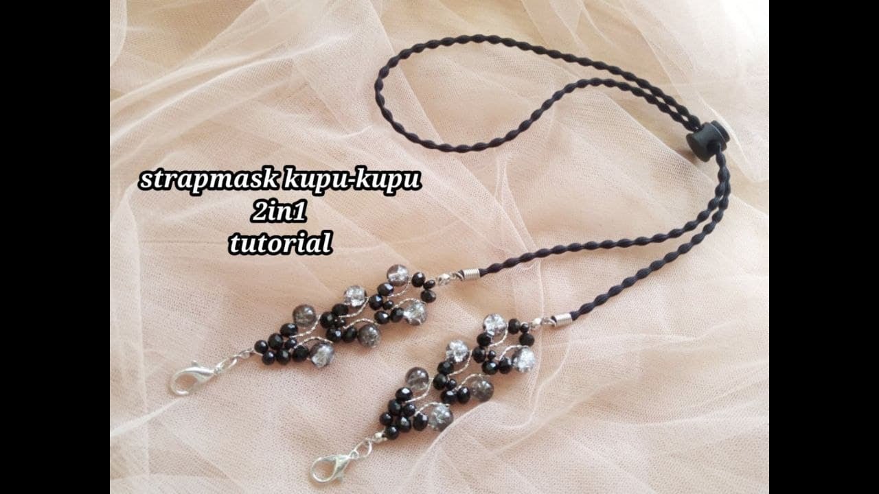 Tutorial Strap Mask 2 in 1 Kupu-Kupu | Kalung Masker Mutiara