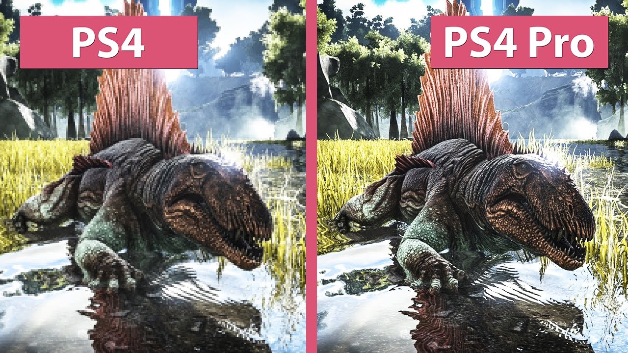 4K UHD | ARK Survival Evolved &ndash; PS4 vs. PS4 Pro 4K Detailed Graphics Mode Graphics Comparison