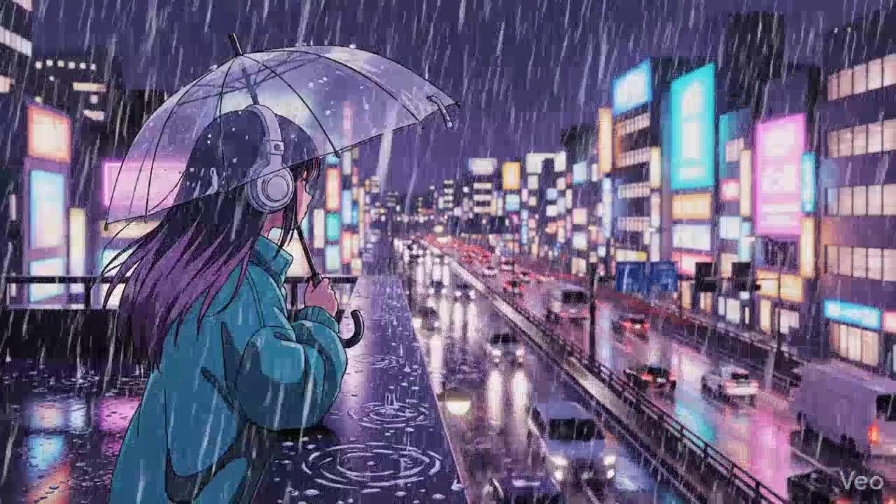 🌙 Late Night Study Music | 🎧 Lofi Hip Hop for Focus, Sleep & Calm | Rain Stream | The Japanese Town