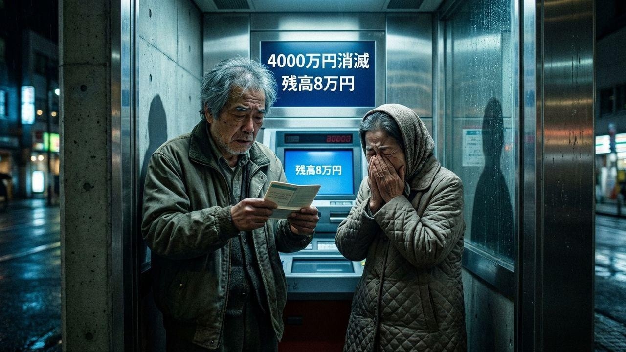 4000万円が3年で消滅。残高8万円のATMで崩れ落ちた老夫婦の末路