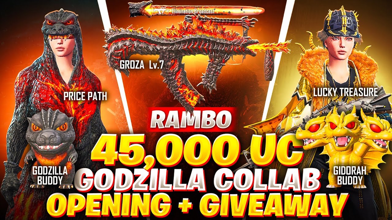 PUBG Mobile New Godzilla Packages 45,000 UC 😍🤩 || Rambo