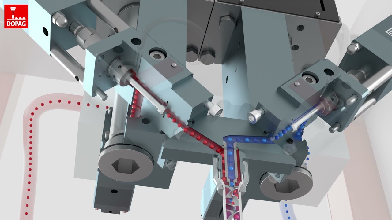 Metering and mixing system vectomix TC for processing thermally conductive materials