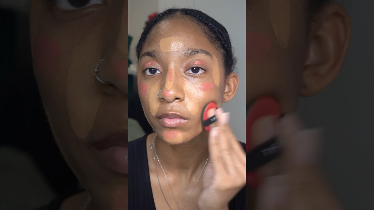Trying Douyin makeup for Black girls! Inspo @miiblue.store