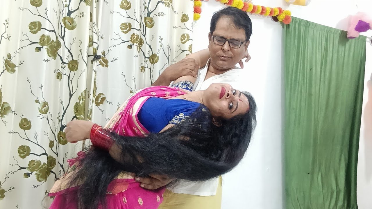 Dance madam long hair play story video entertainment hair play story video