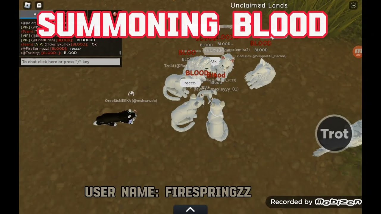 spawning blood in wcue!  || joining a npc hunt.|| PUBLIC SERVER