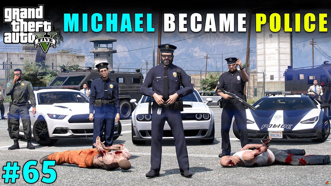 MICHAEL BECOME FAKE POLICE OFFICER | GTA 5 GAMEPLAY #65